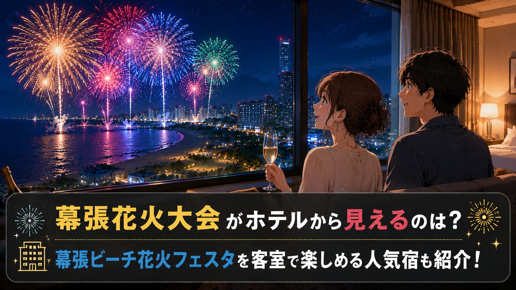 幕張花火大会がホテルから見えるのは？