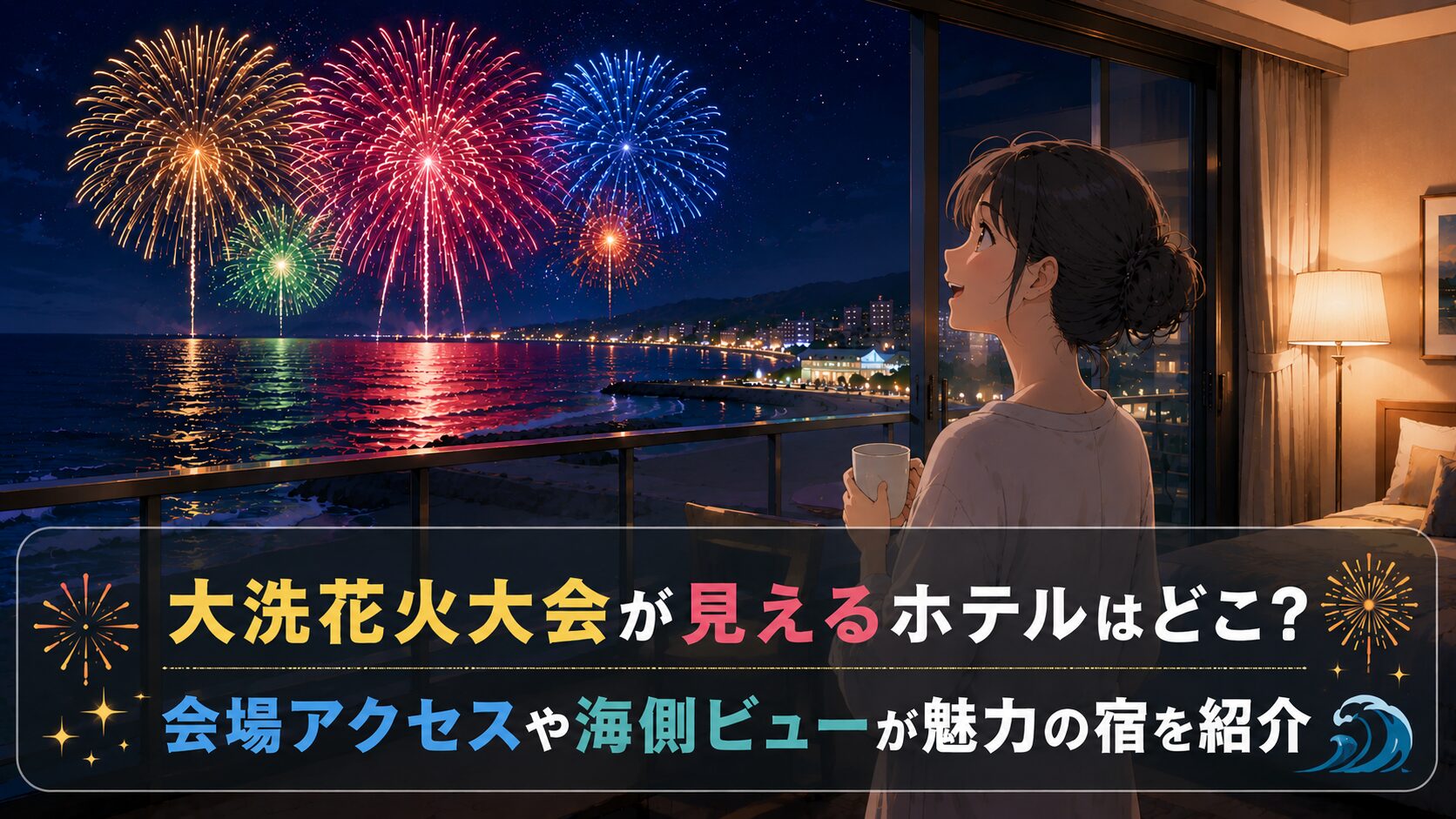 大洗花火大会が見えるホテルはどこ？