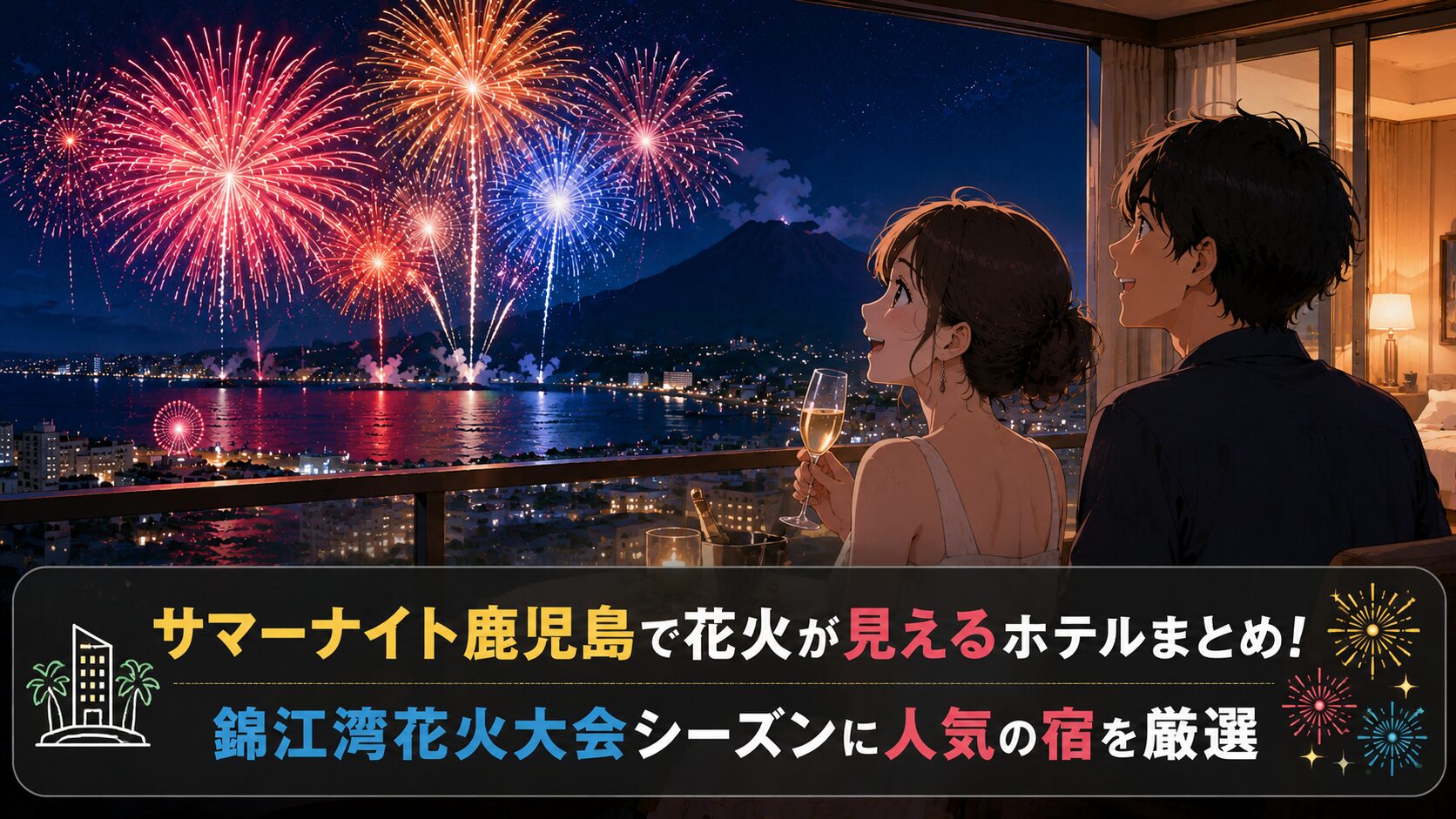 サマーナイト鹿児島で花火が見えるホテル